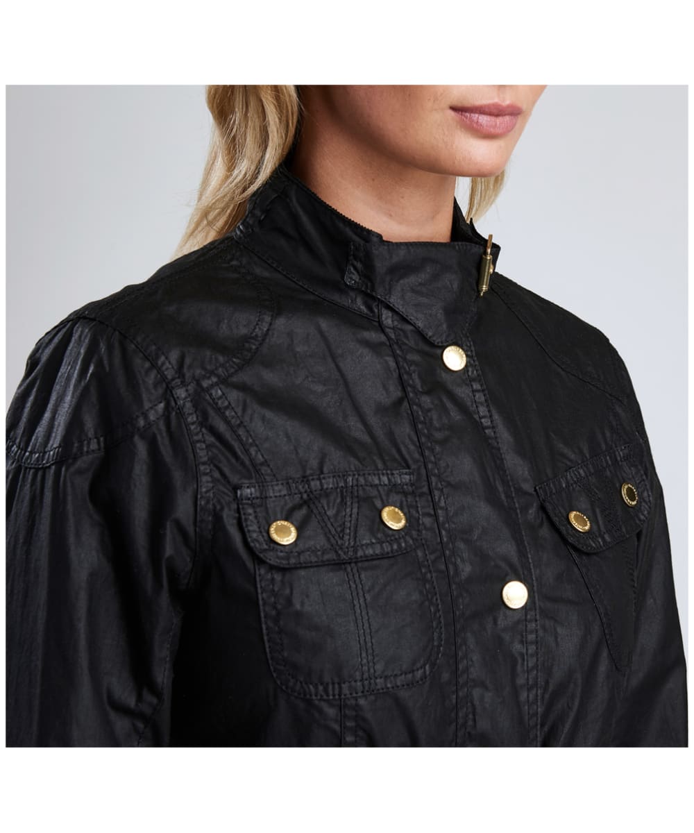 Women S Barbour International Anglesey Waxed Jacket Women S Barbour International Anglesey Waxed Jacket Pockets