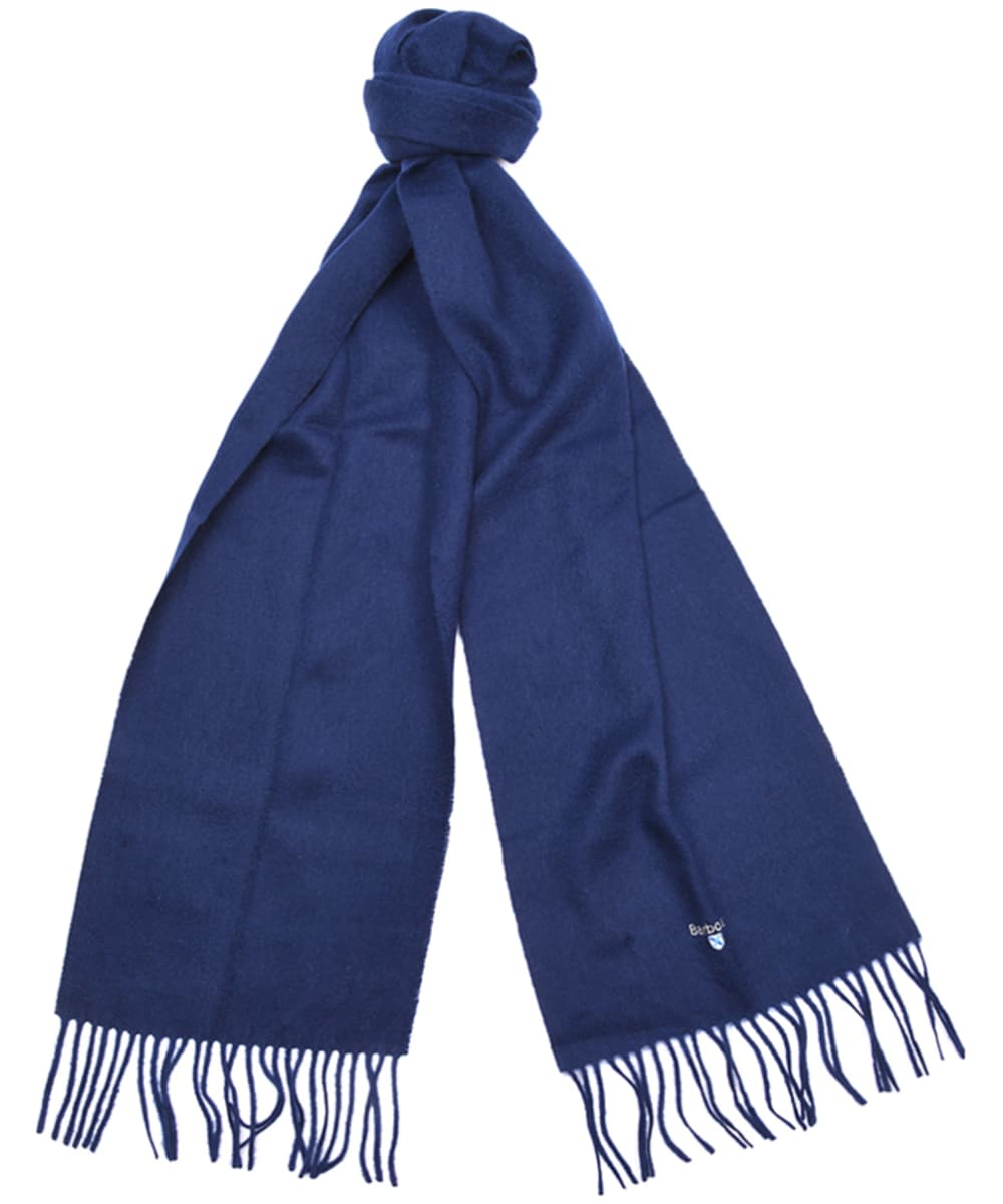 View Barbour Plain Lambswool Scarf Navy One size information