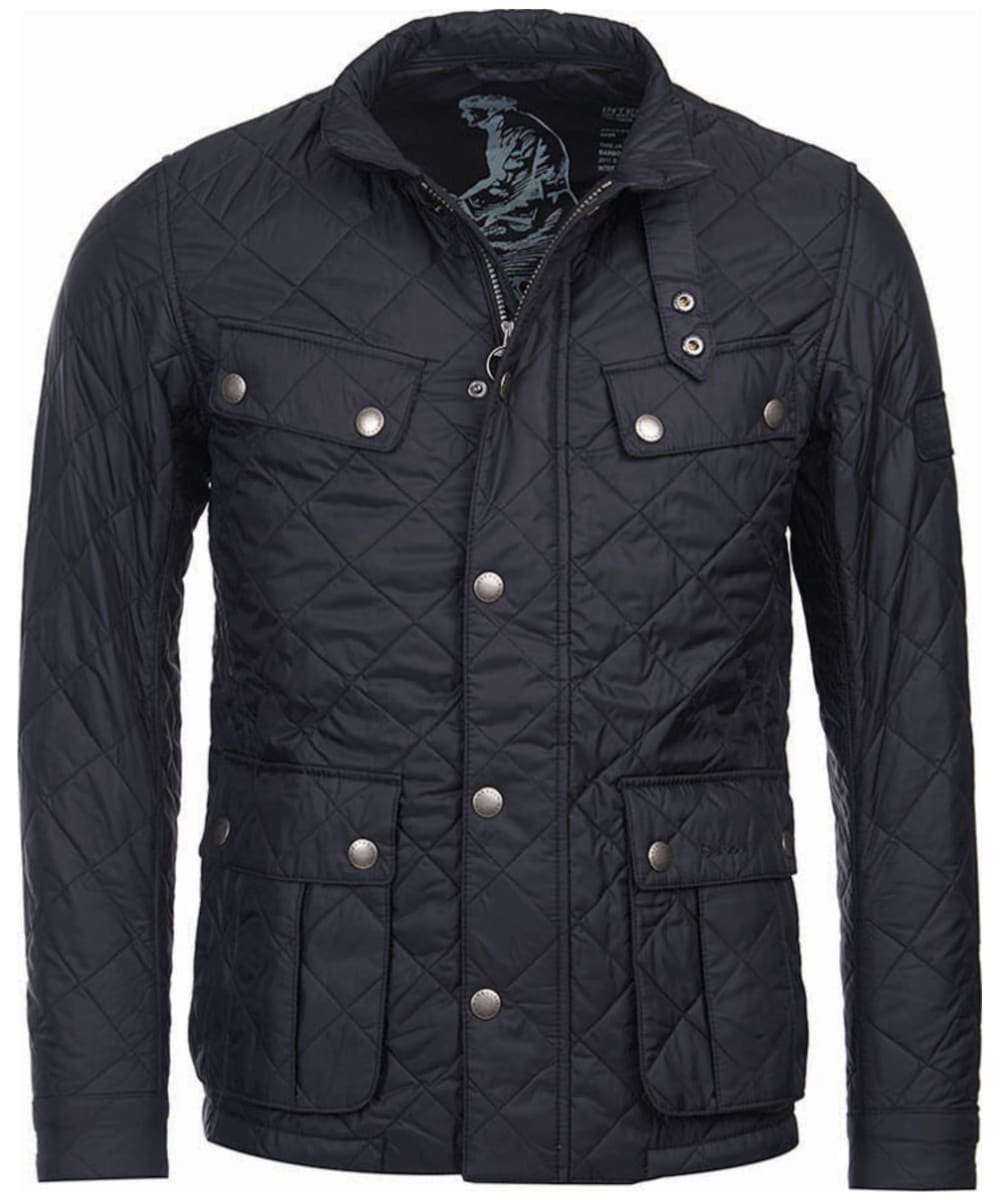 mens barbour jacket black online -