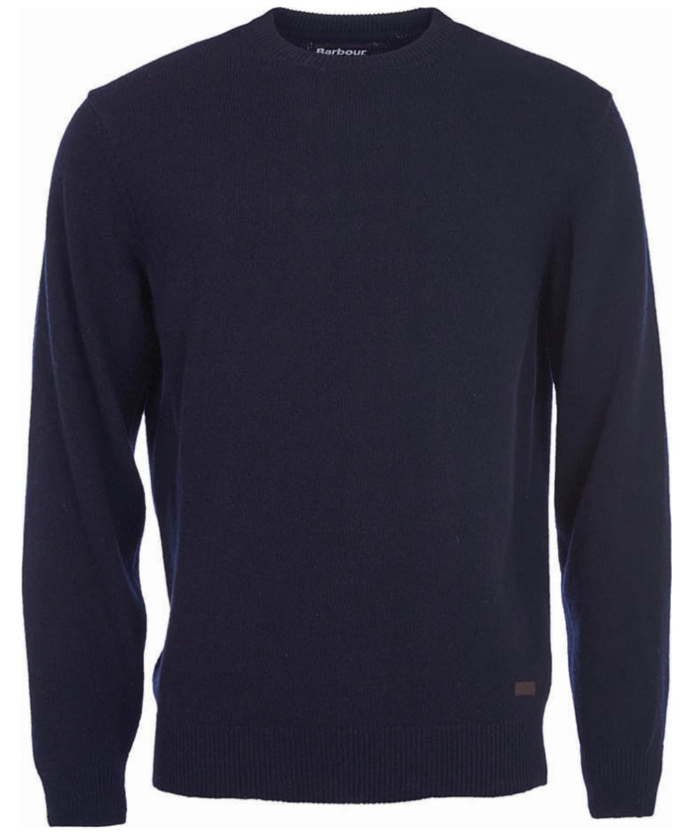 View Mens Barbour Patch Crew Neck Lambswool Sweater Navy UK XL information