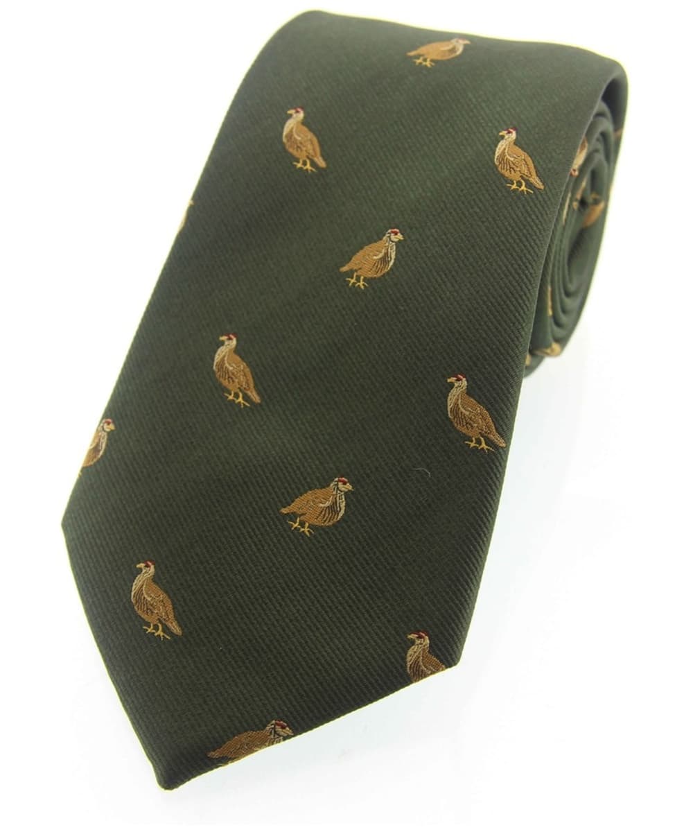View Mens Soprano Grouse Silk Tie Green One size information