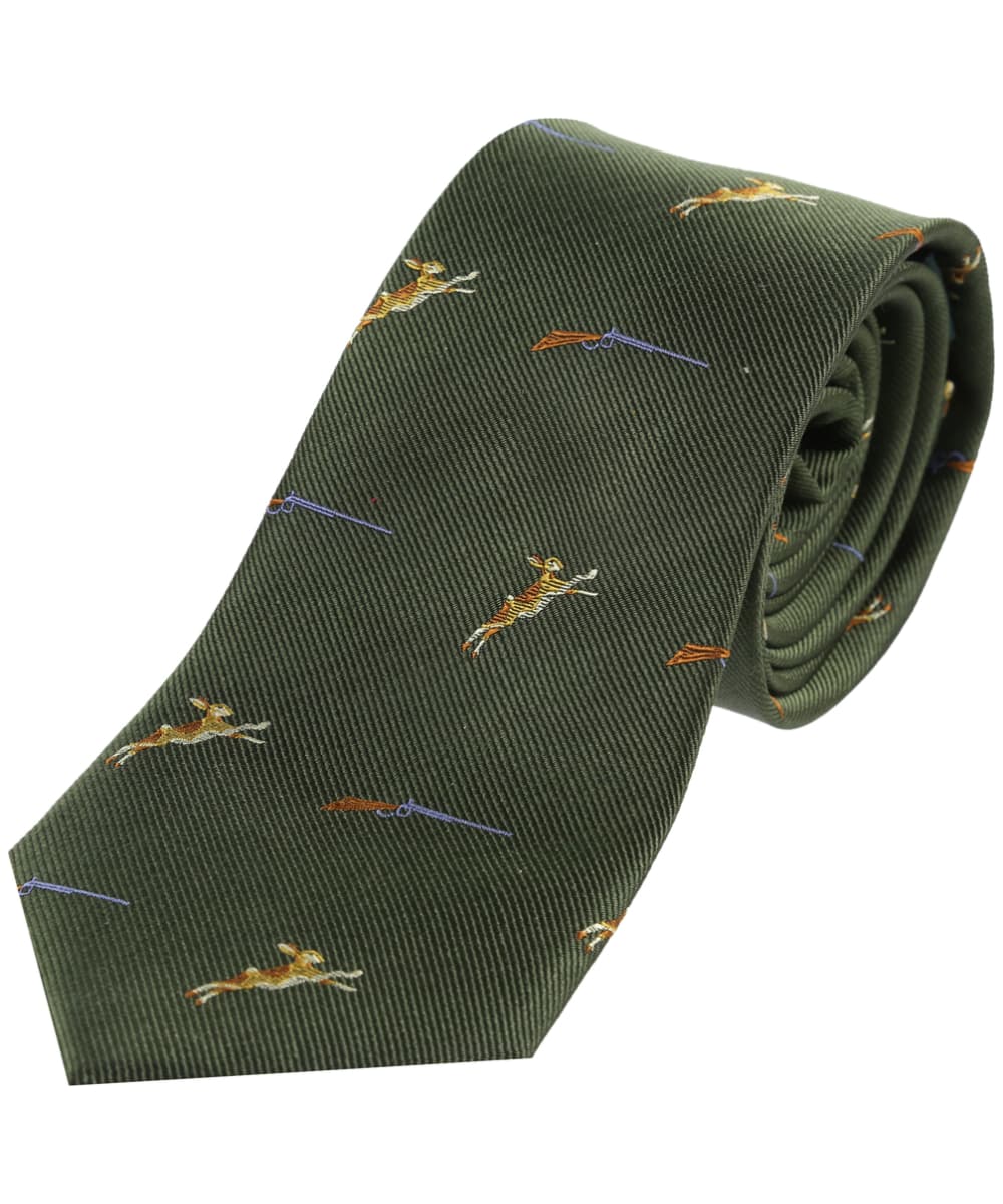 View Mens Soprano Hares and Shotgun Silk Tie Green One size information
