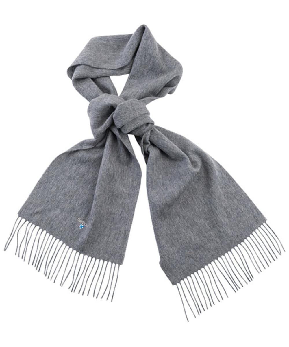 View Barbour Plain Lambswool Scarf Light Grey Marl One size information