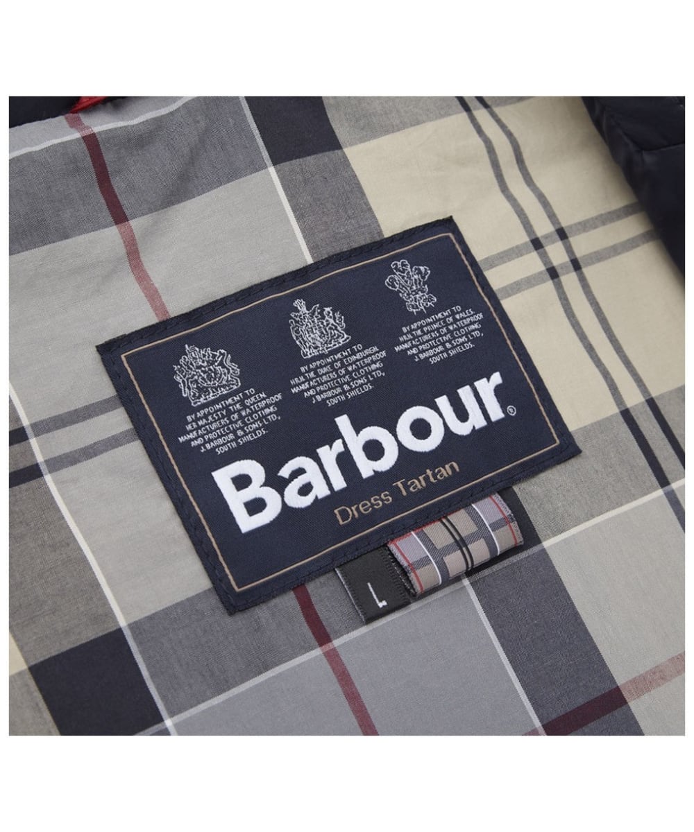 barbour lifestyle dress tartan quilted sander jacket navy