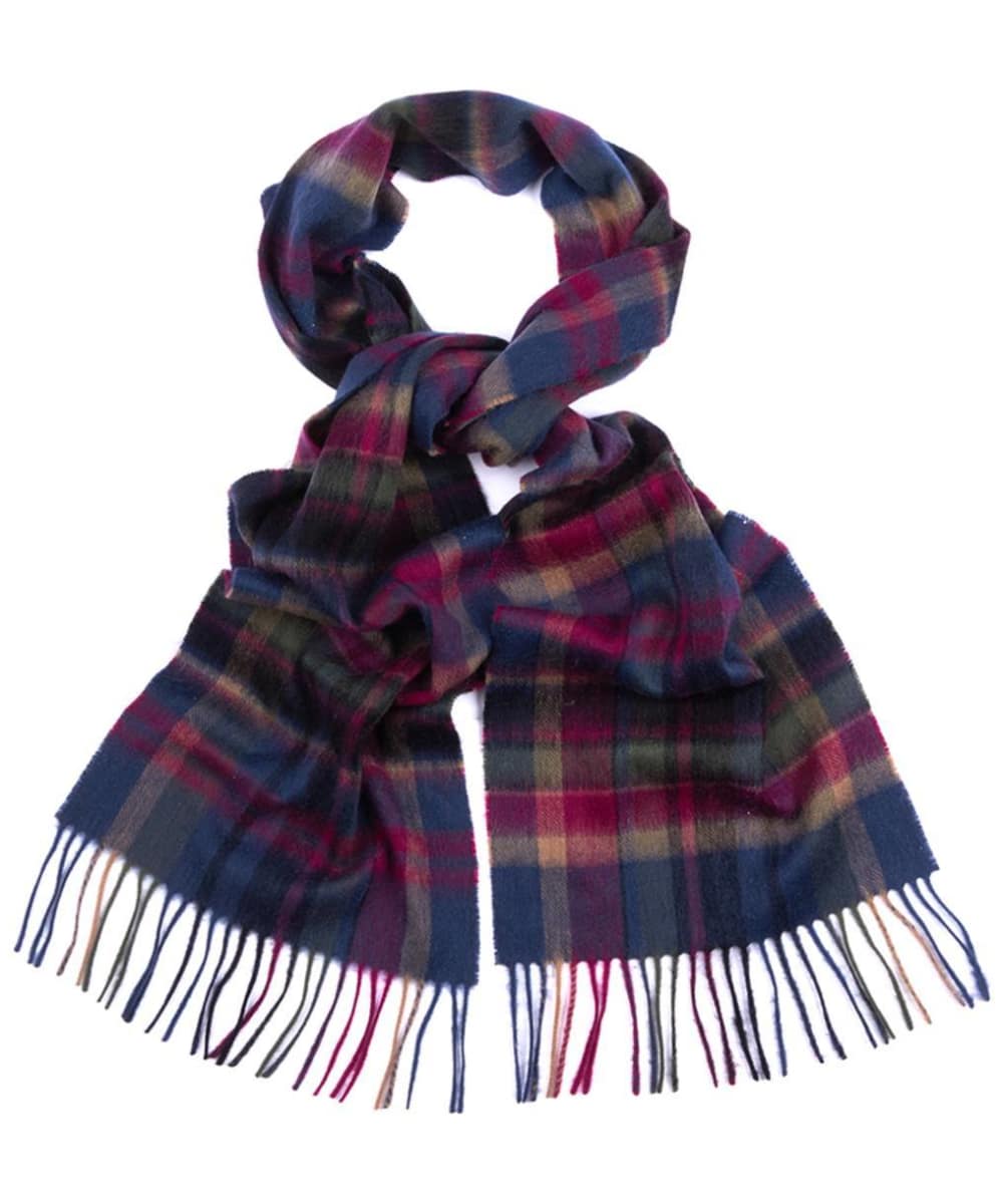 View Womens Barbour Vintage Winter Plaid Scarf Navy One size information