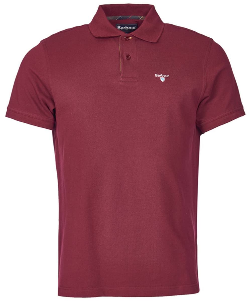 View Mens Barbour Tartan Pique Polo Shirt Ruby UK XL information