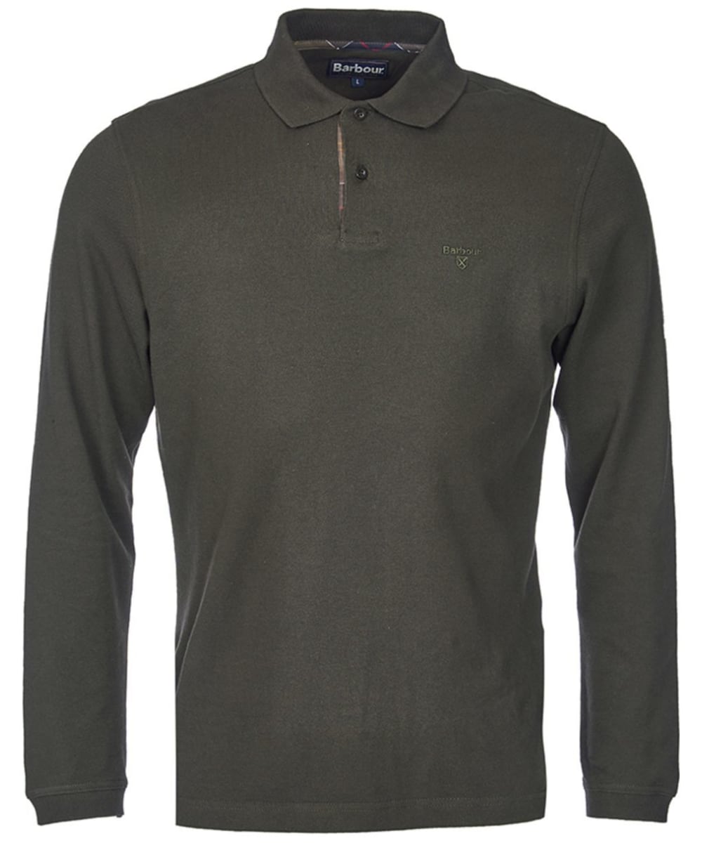 View Mens Barbour LS Sports Polo Shirt Forest UK S information