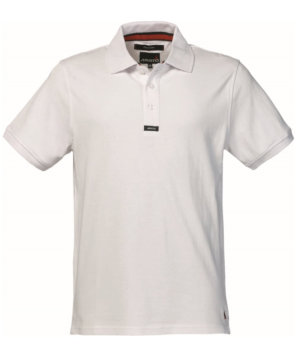 View Mens Musto Cotton Pique Short Sleeve Polo Shirt White UK S information