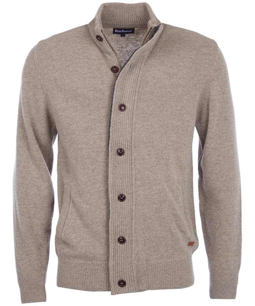 View Mens Barbour Patch Zip Through Sweater Stone UK S information