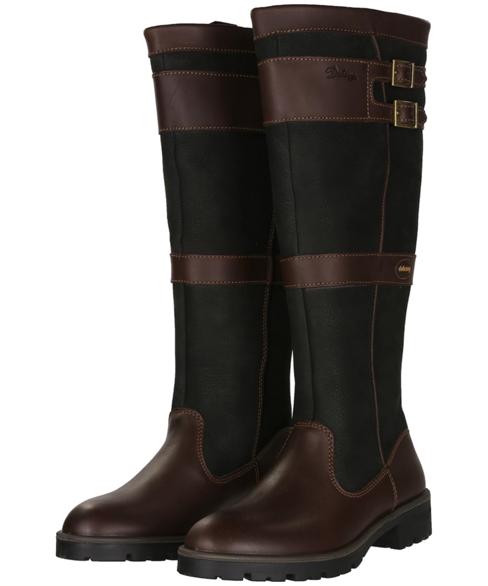 View Womens Dubarry Longford GORETEX Leather Boots Black Brown UK 8 information