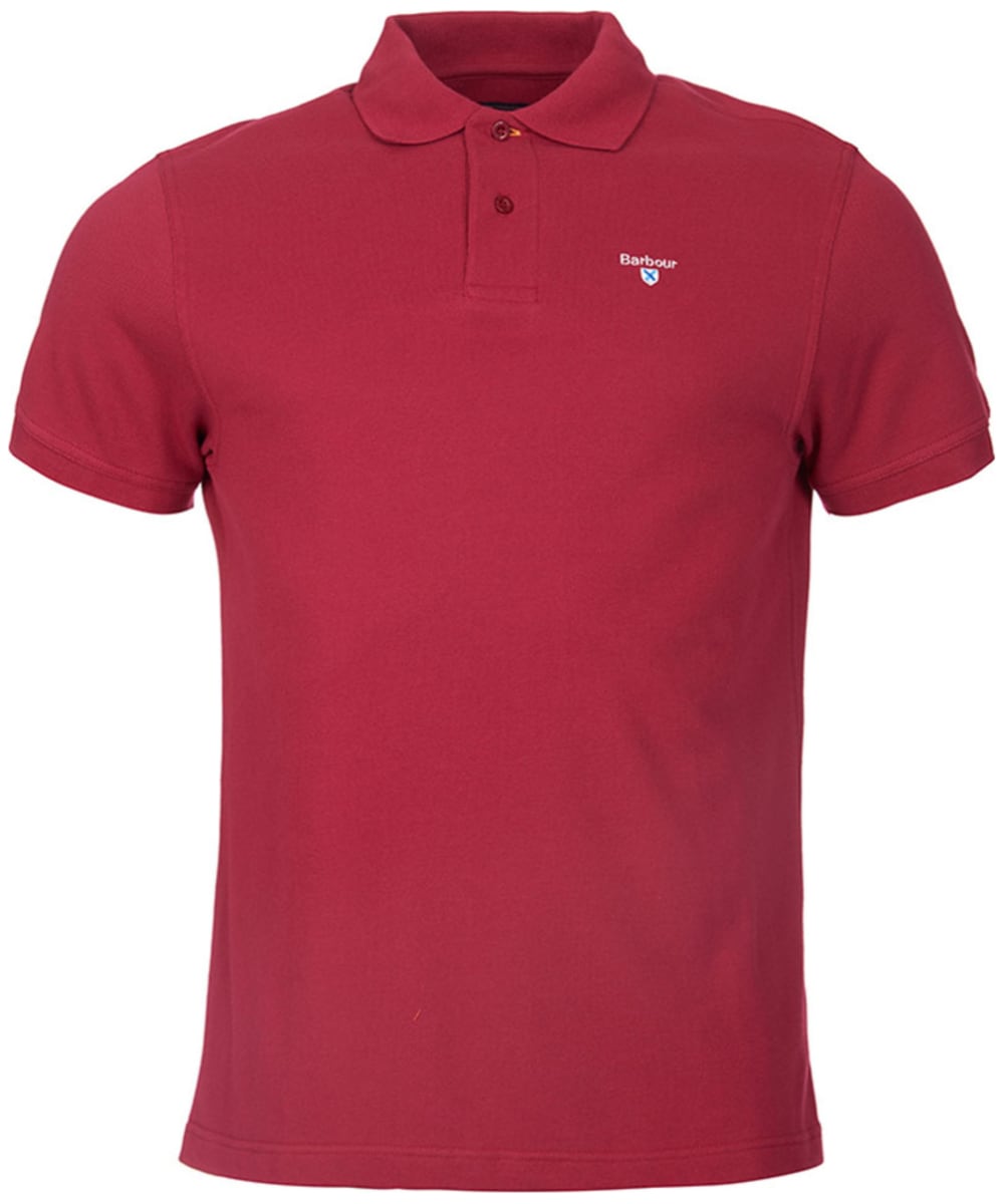 View Mens Barbour Sports Polo 215G Raspberry UK L information