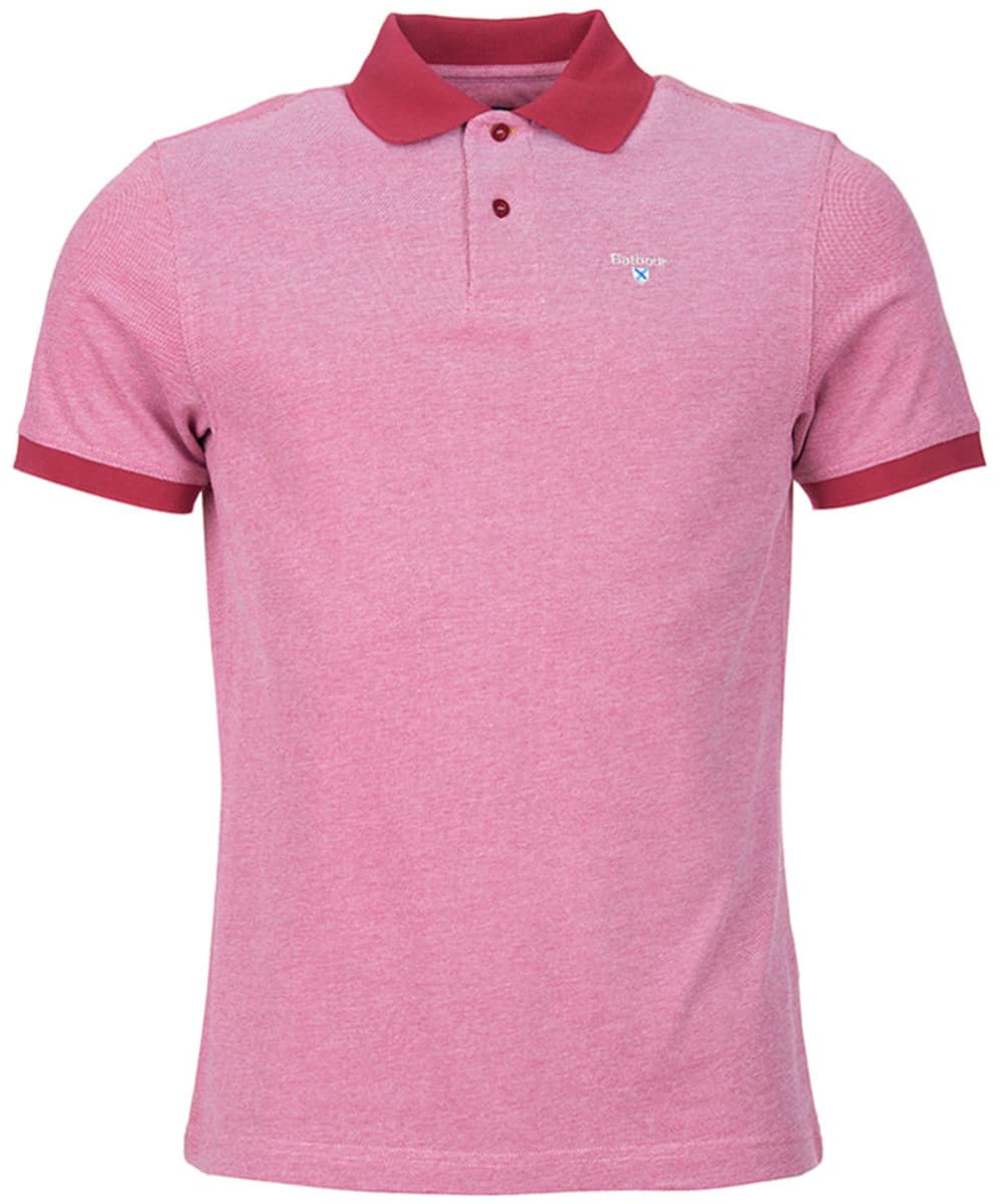 View Mens Barbour Sports Polo Mix Shirt Raspberry UK XL information