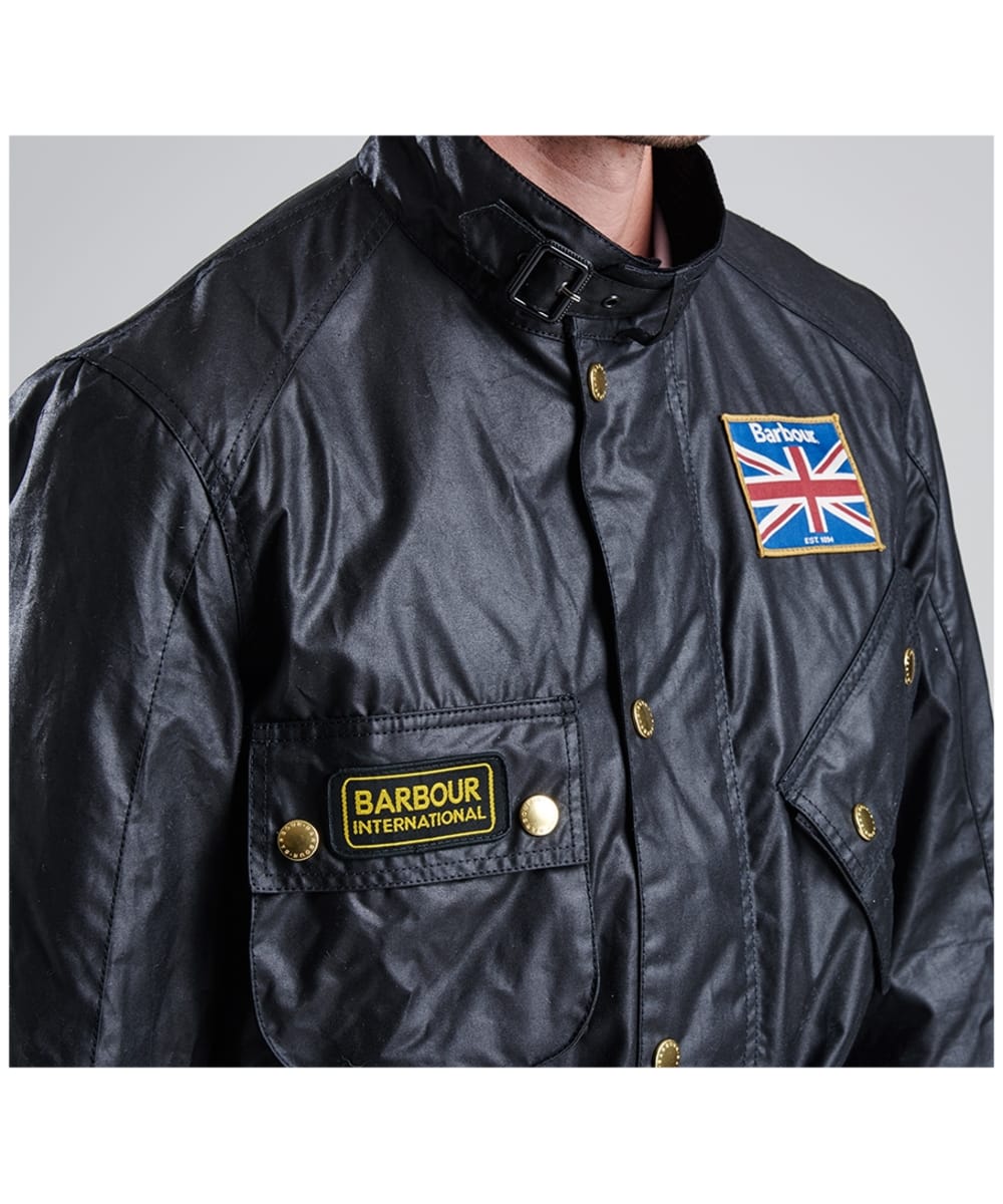 barbour union jack jacket mens