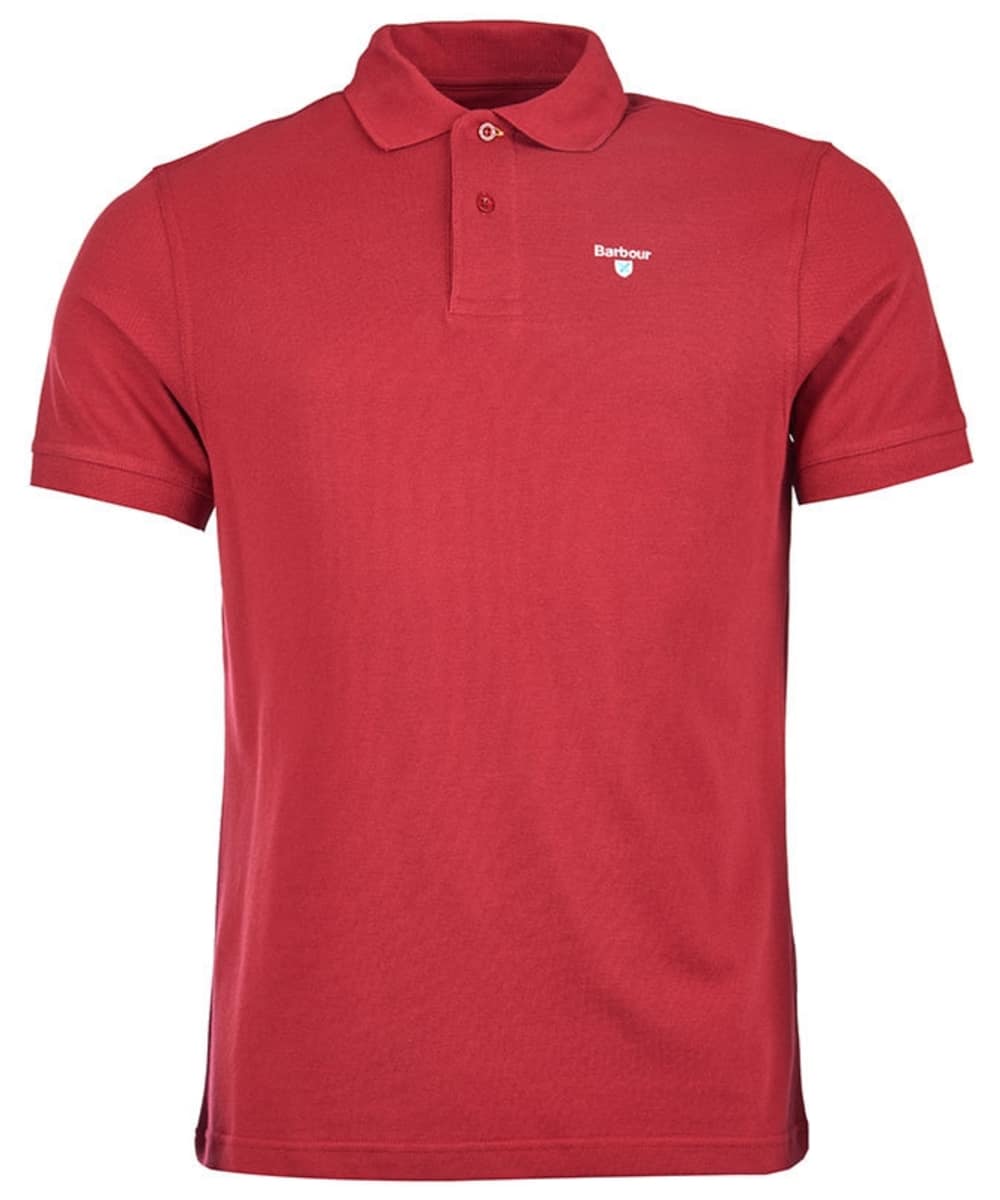 View Mens Barbour Sports Polo 215G Biking Red UK L information