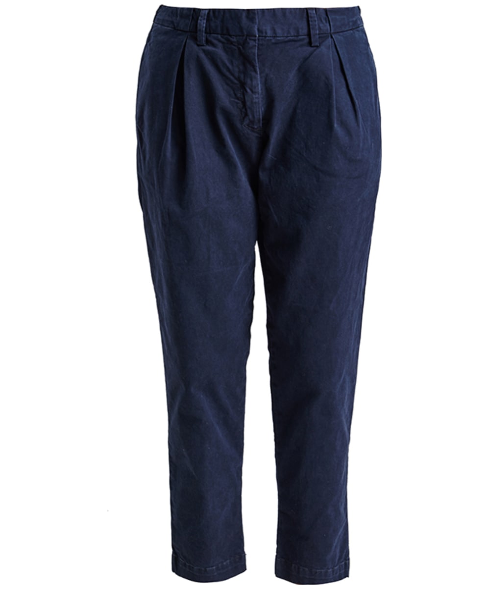 View Womens Barbour Pleated Chinos Navy UK 16 information