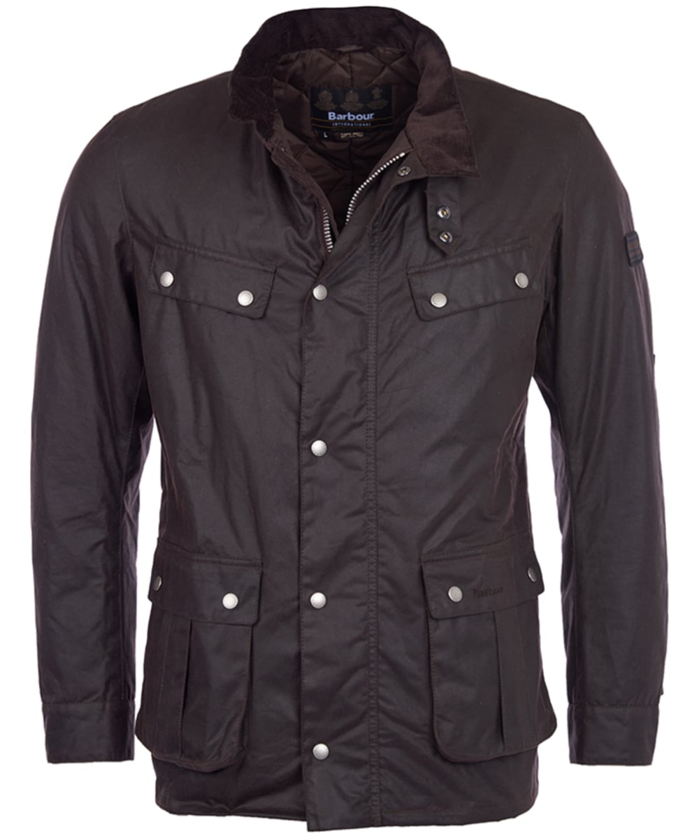 View Mens Barbour International Duke Wax Jacket Rustic UK S information