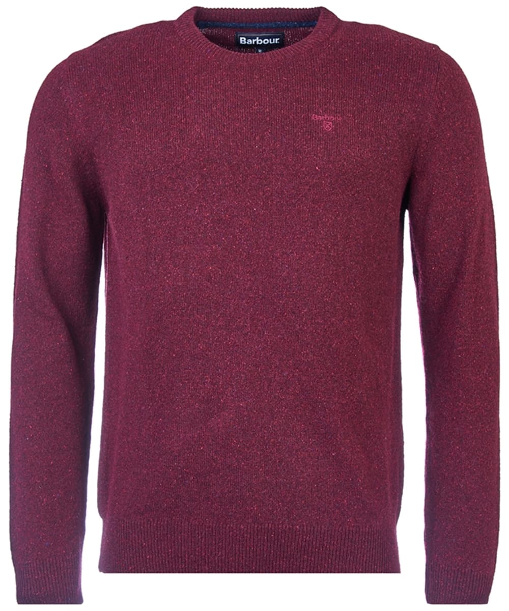 View Mens Barbour Tisbury Crew Neck Sweater Ruby UK L information