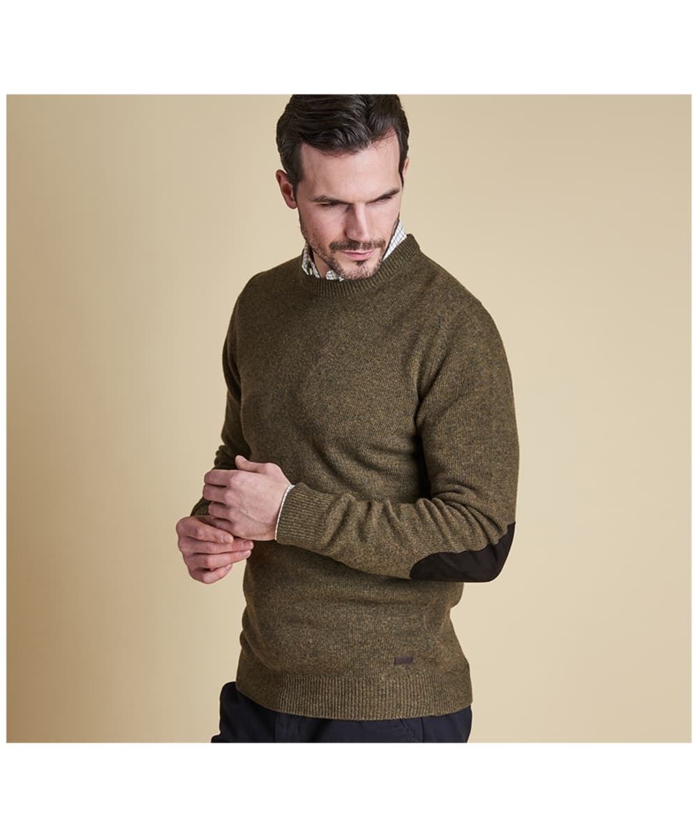 barbour international jumper with elbow patches