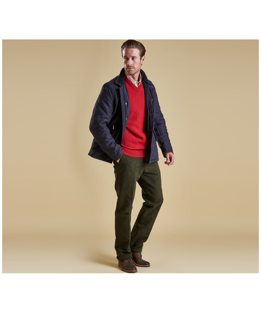 barbour traditional fit moleskin trousers