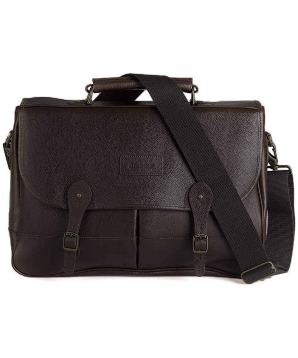 Barbour Leather Briefcase in Brown