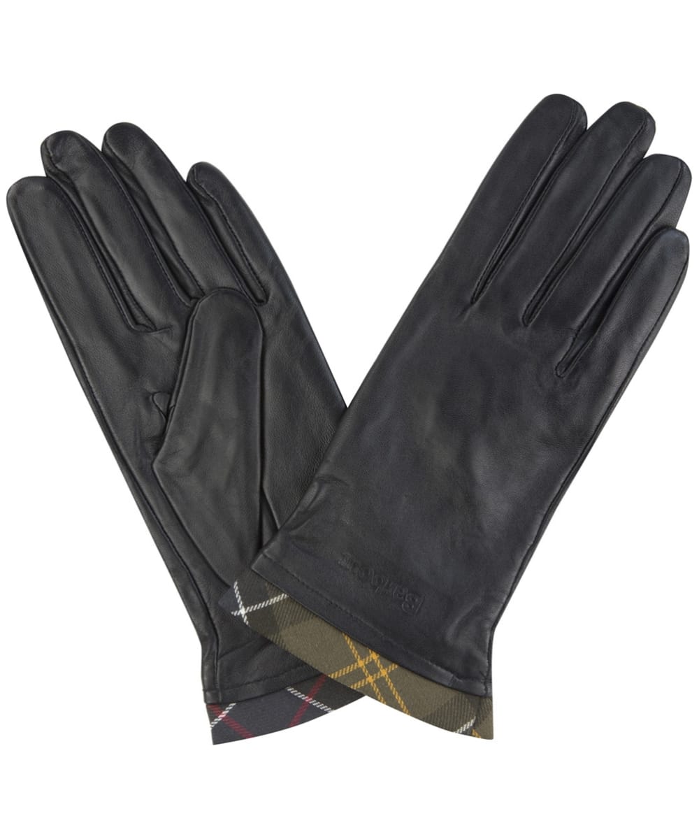 Barbour Tartan Trimmed Leather Gloves