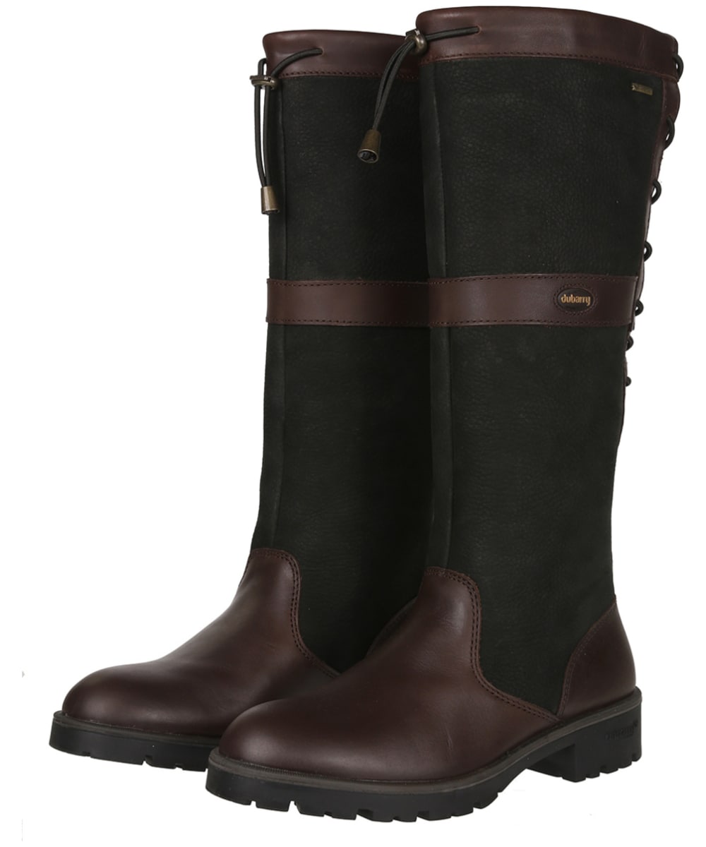 View Womens Dubarry Glanmire GORETEX Leather Boots Black Brown UK 8 information