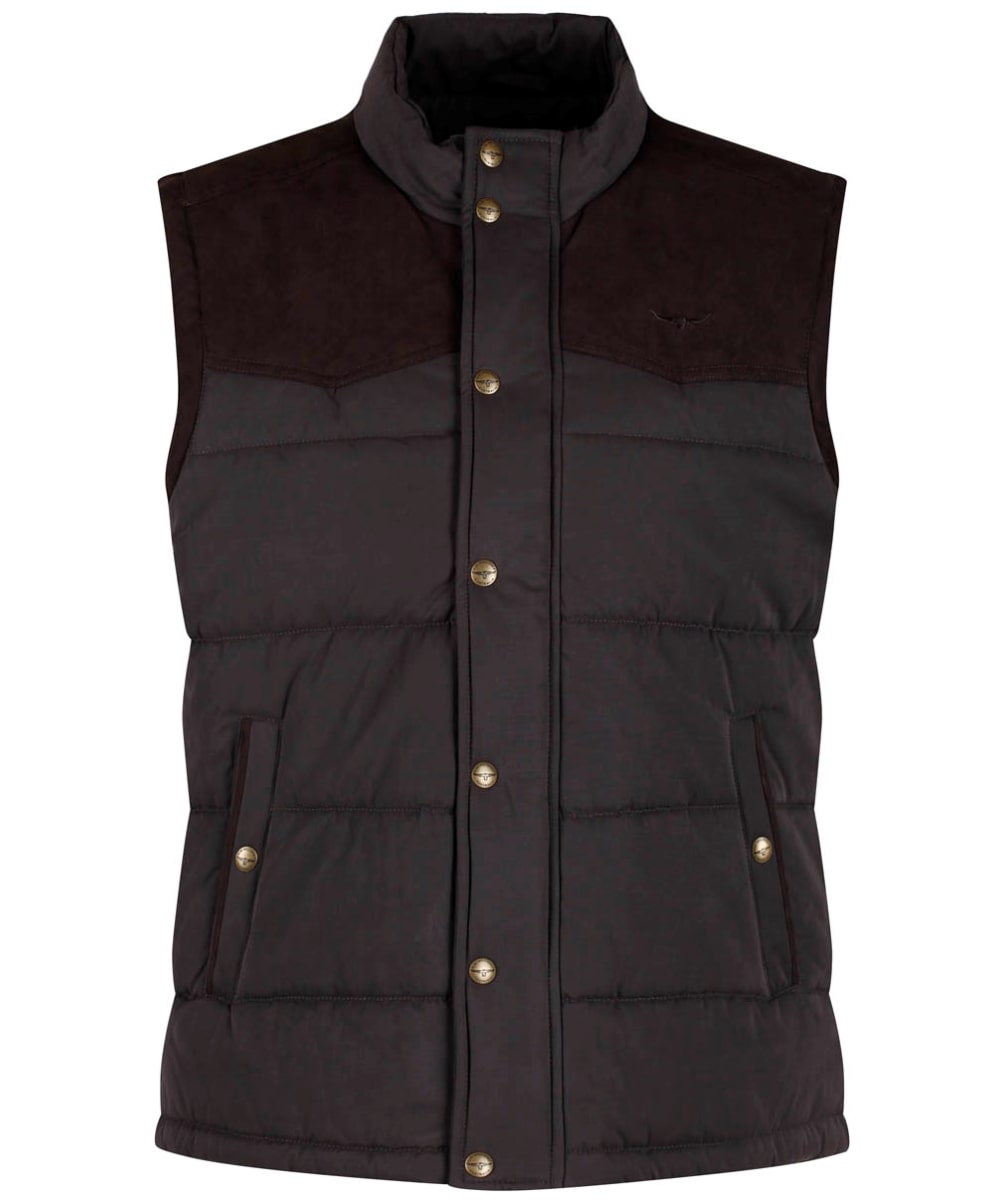 View Mens RM Williams Carnarvon Quilted Gilet Chocolate UK XL information