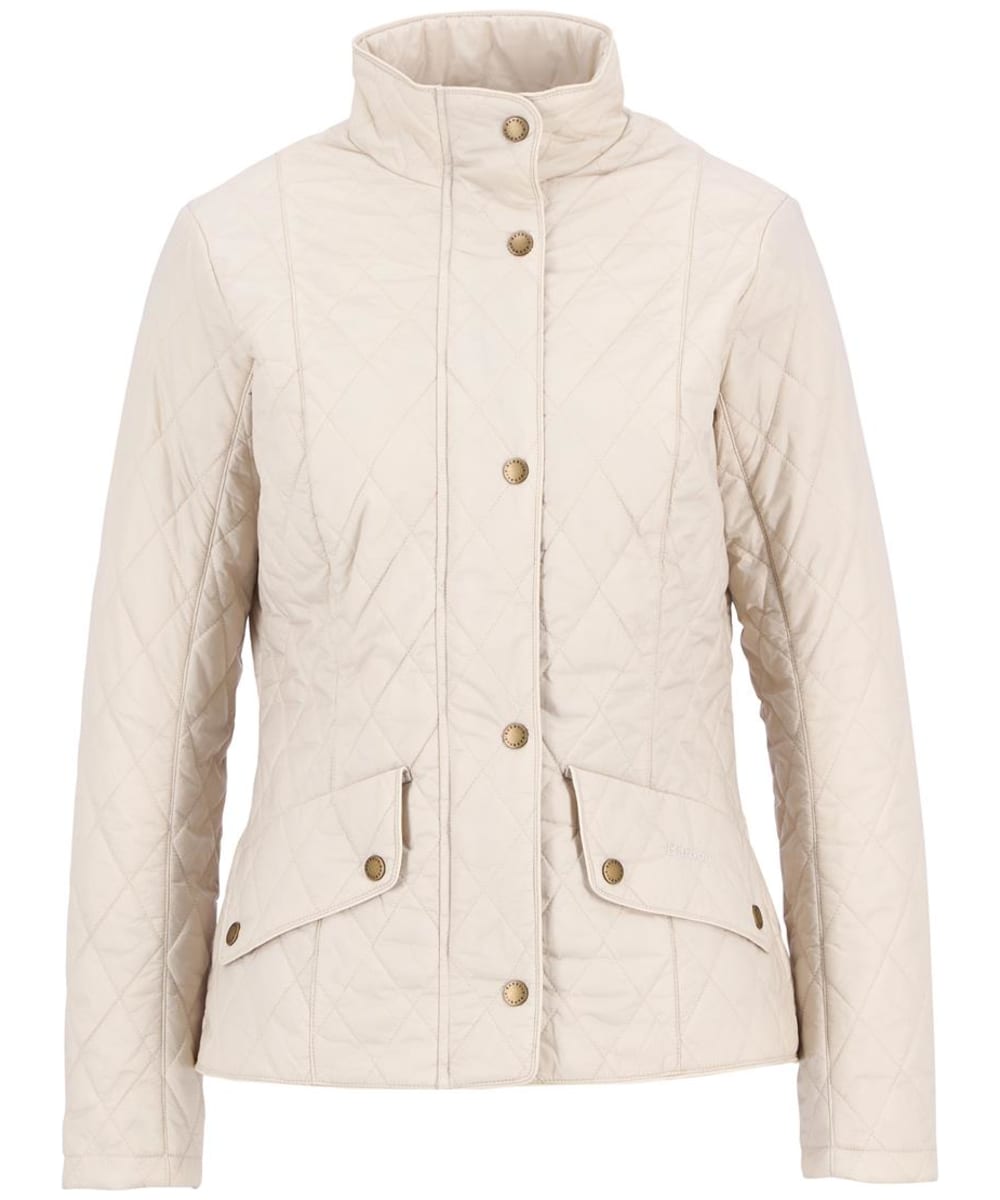 View Womens Barbour Flyweight Cavalry Quilted Jacket Pearl UK 8 information