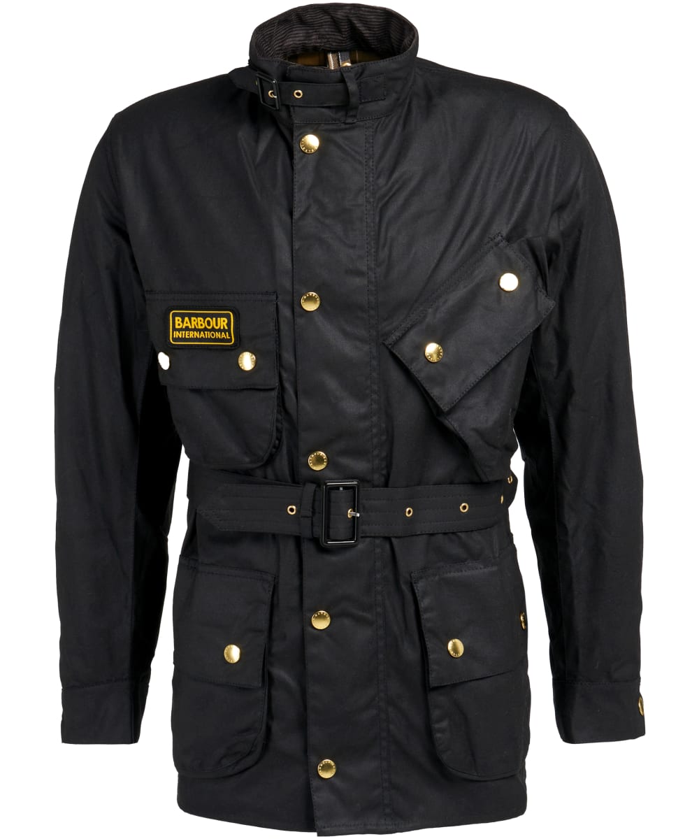 View Mens Barbour International Original Wax Jacket Black UK 48 information