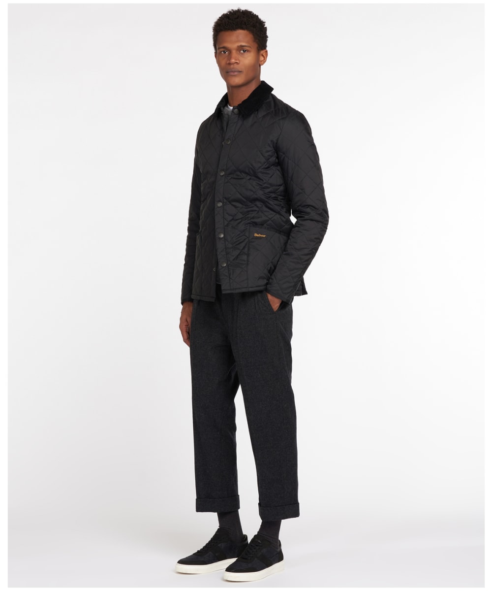 barbour heritage liddesdale quilted jacket in black