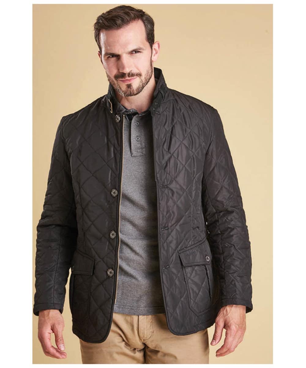 barbour quilted lutz jacket navy