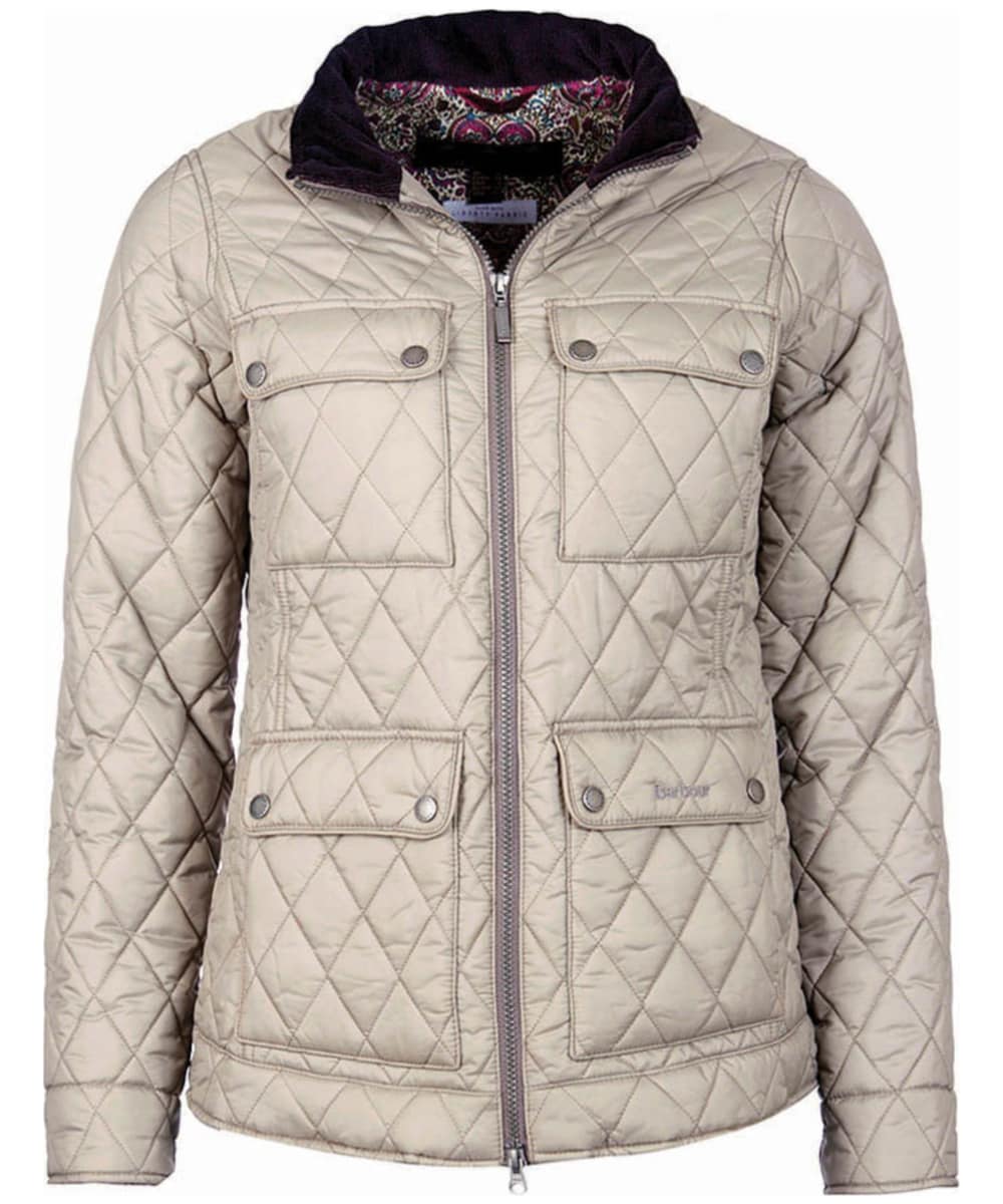 View Womens Barbour Liberty Abbey Quilt Jacket Taupe UK 10 information