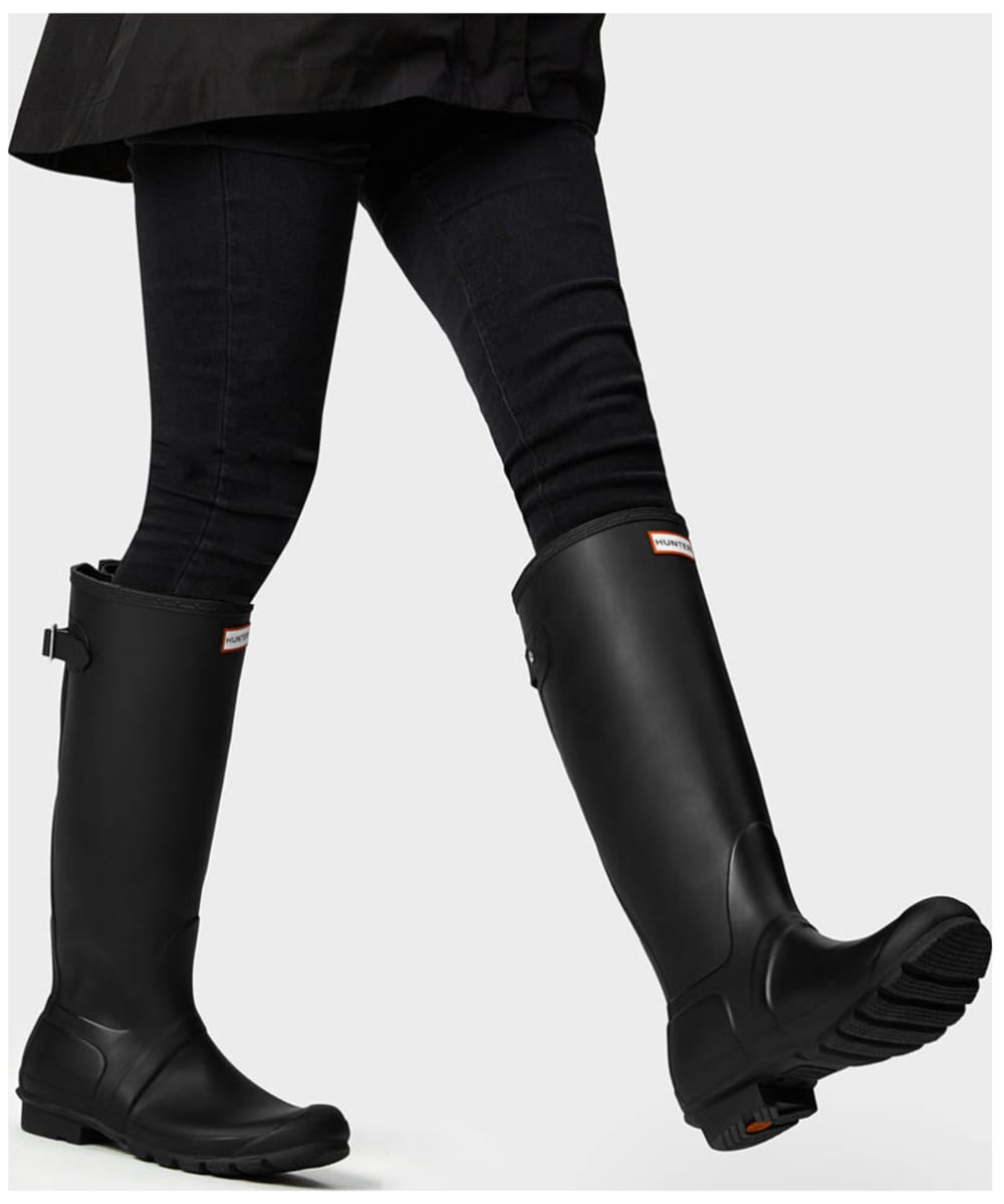 hunter black adjustable boots