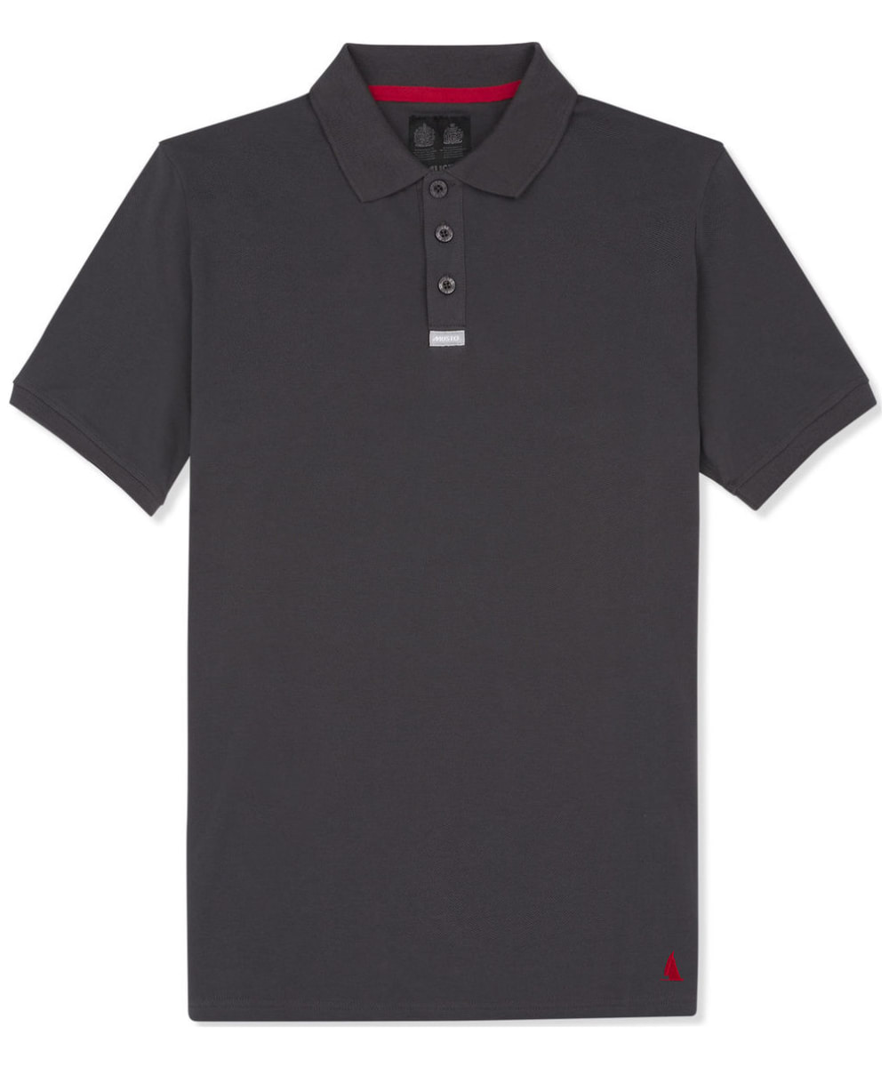 View Mens Musto Cotton Pique Short Sleeve Polo Shirt Black UK XXL information