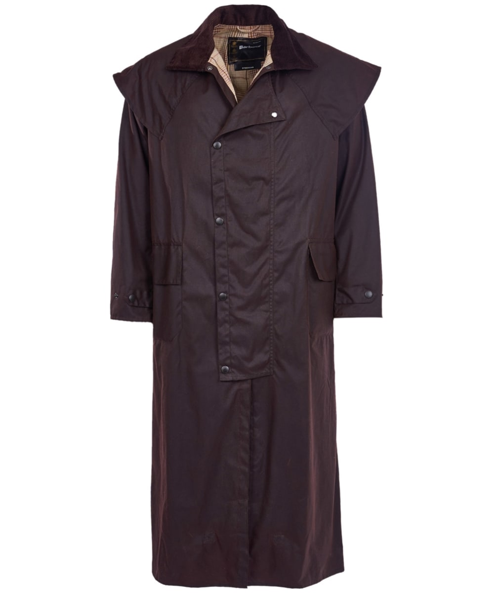View Mens Barbour Stockman Waxed Coat Brown UK L information