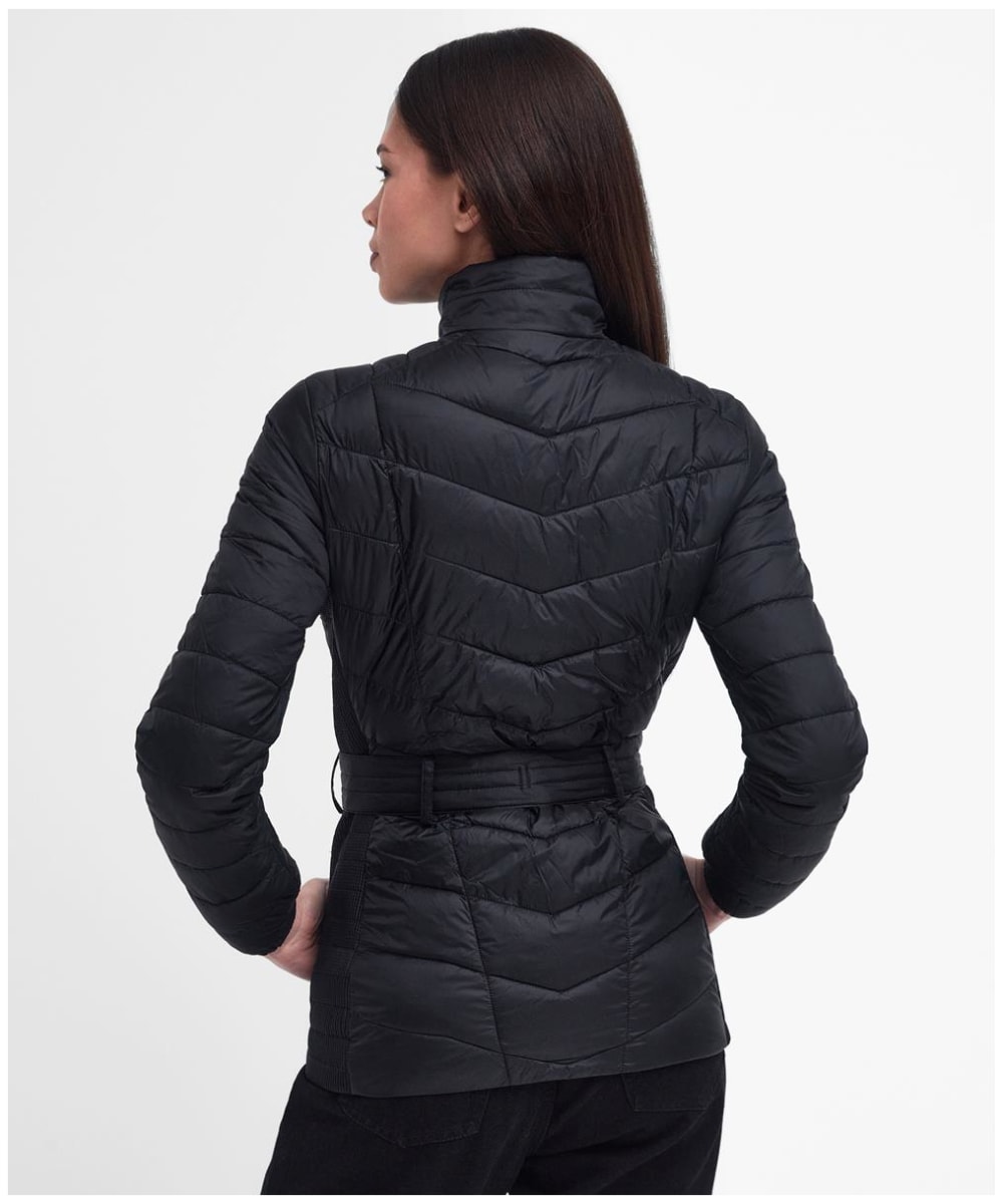barbour international gleann quilted jacket black