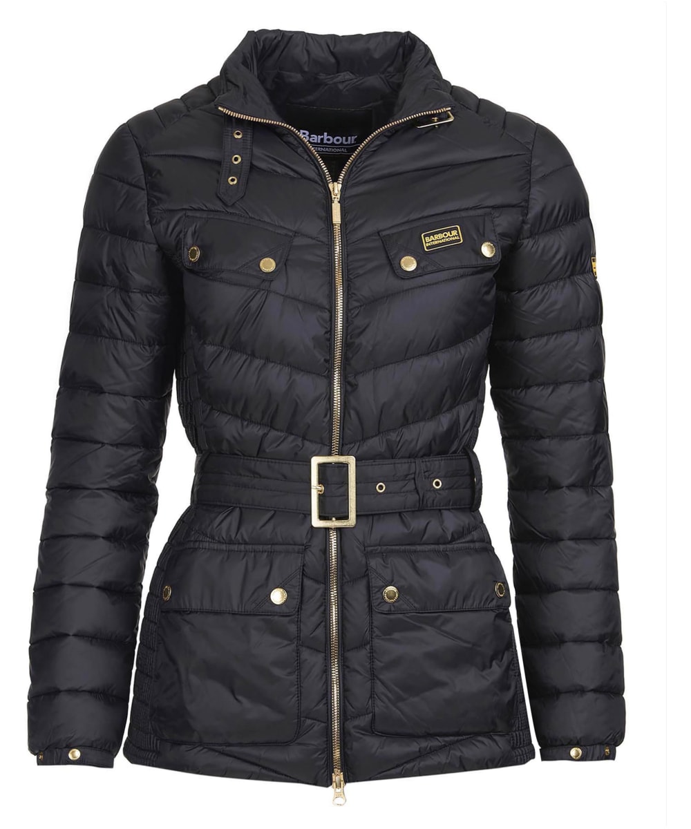 View Womens Barbour International Gleann Quilted Jacket Black UK 8 information