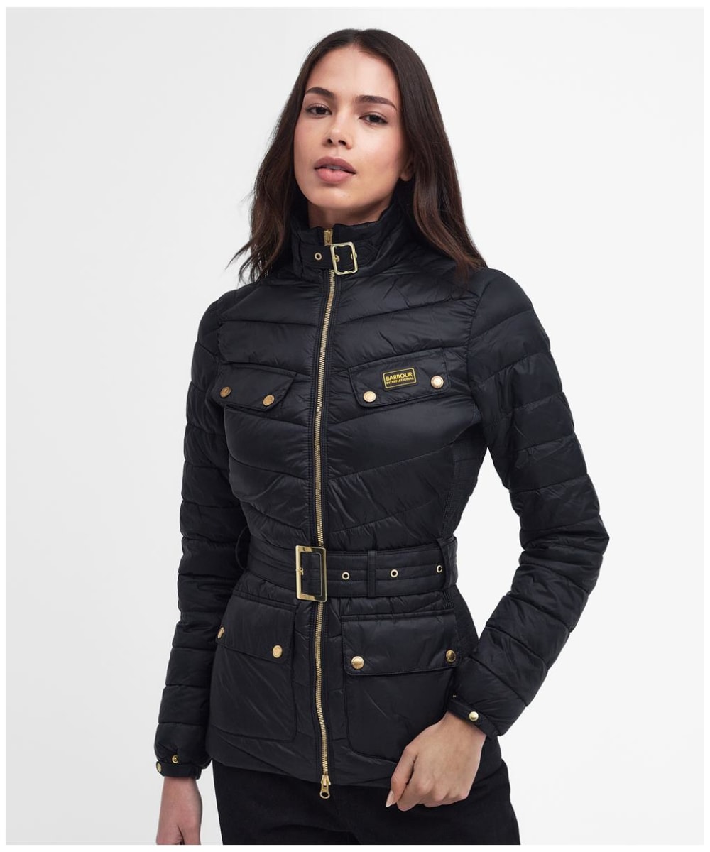 barbour gleann quilted belted jacket