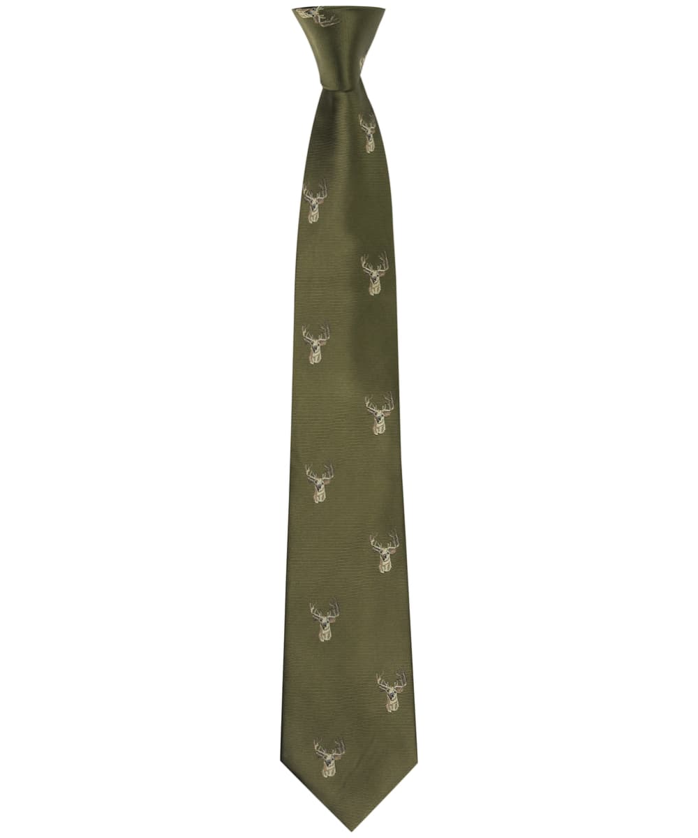 Soprano Green Stag Heads Silk Tie Men's Country Game Hunting Shooting T018 