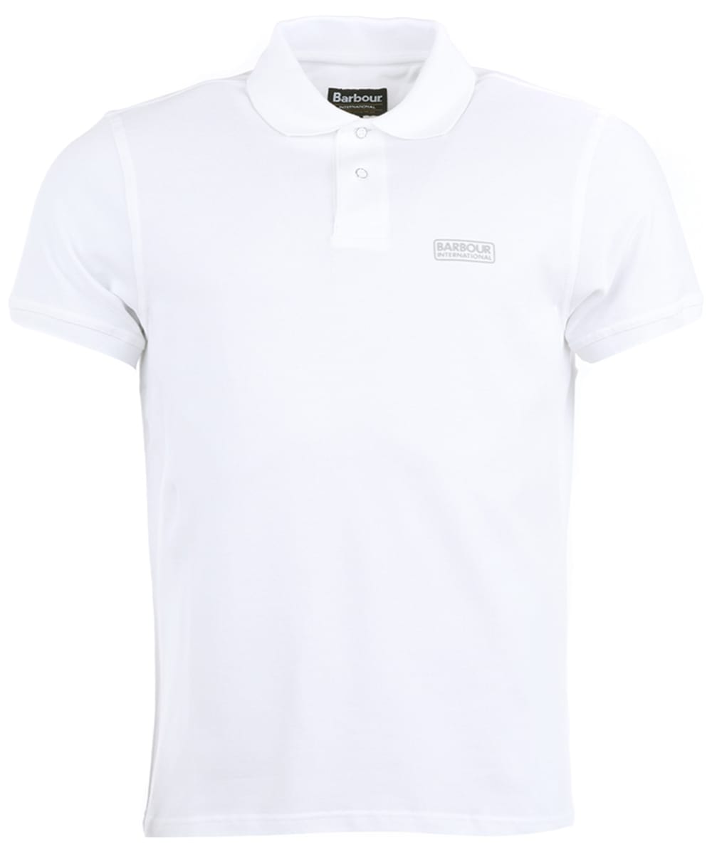 View Mens Barbour International Essential Polo White UK S information