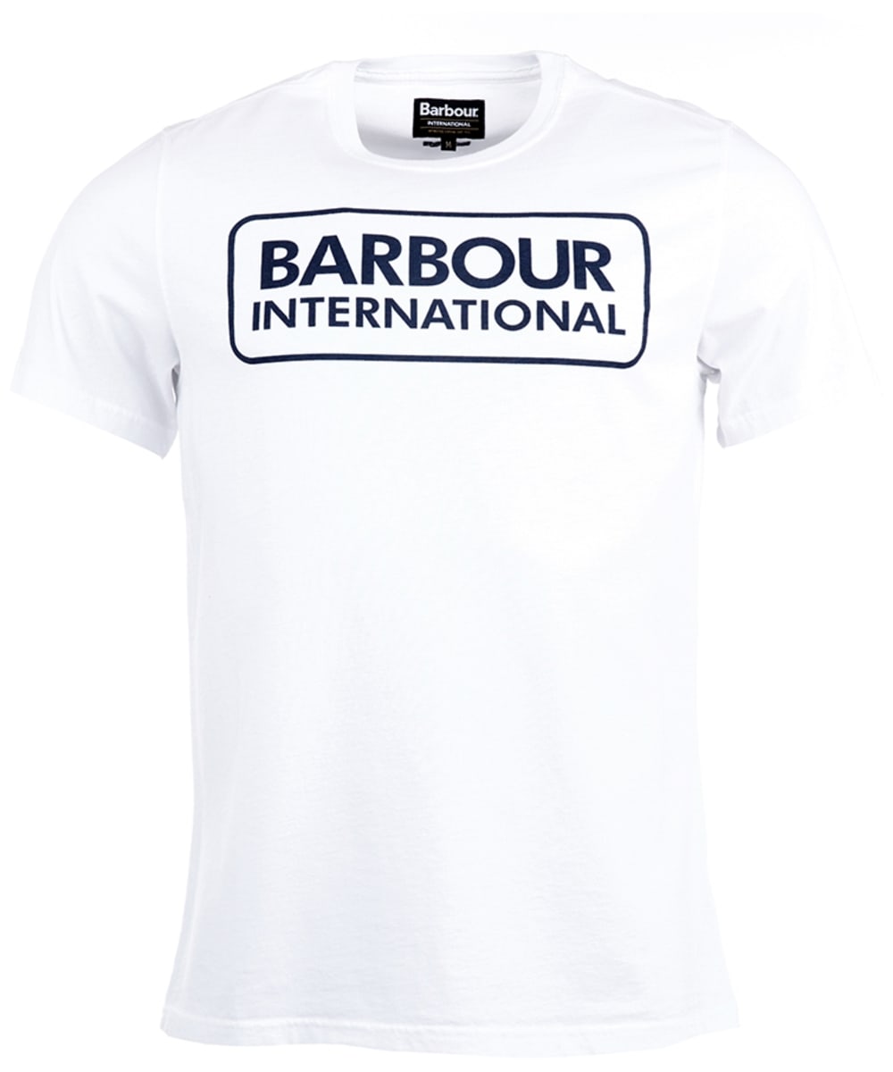 View Mens Barbour International Essential Large Logo TShirt White UK S information