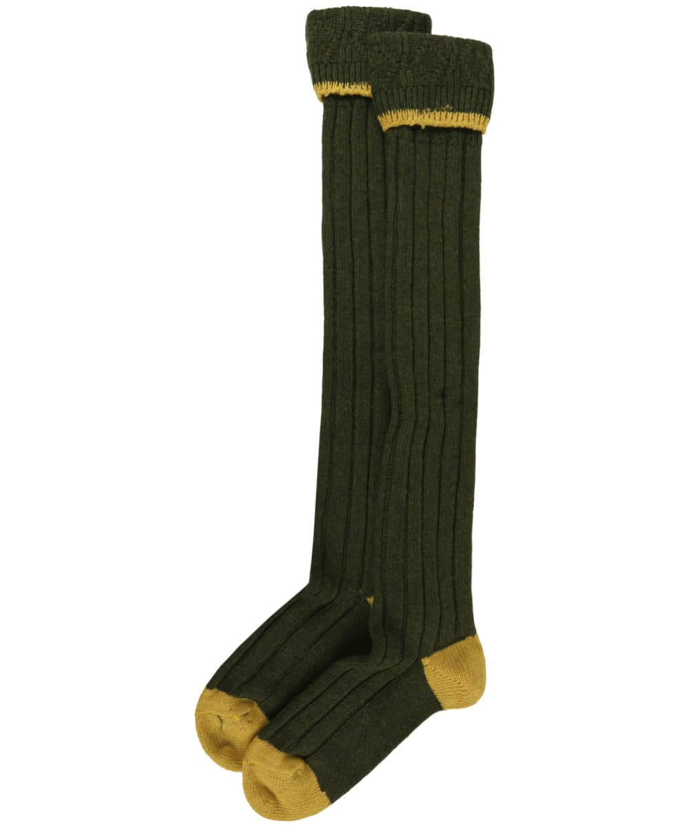 Quality Shooting socks UK 9 Warm Wool Mix Olive Traditional Hunting Stockings 
