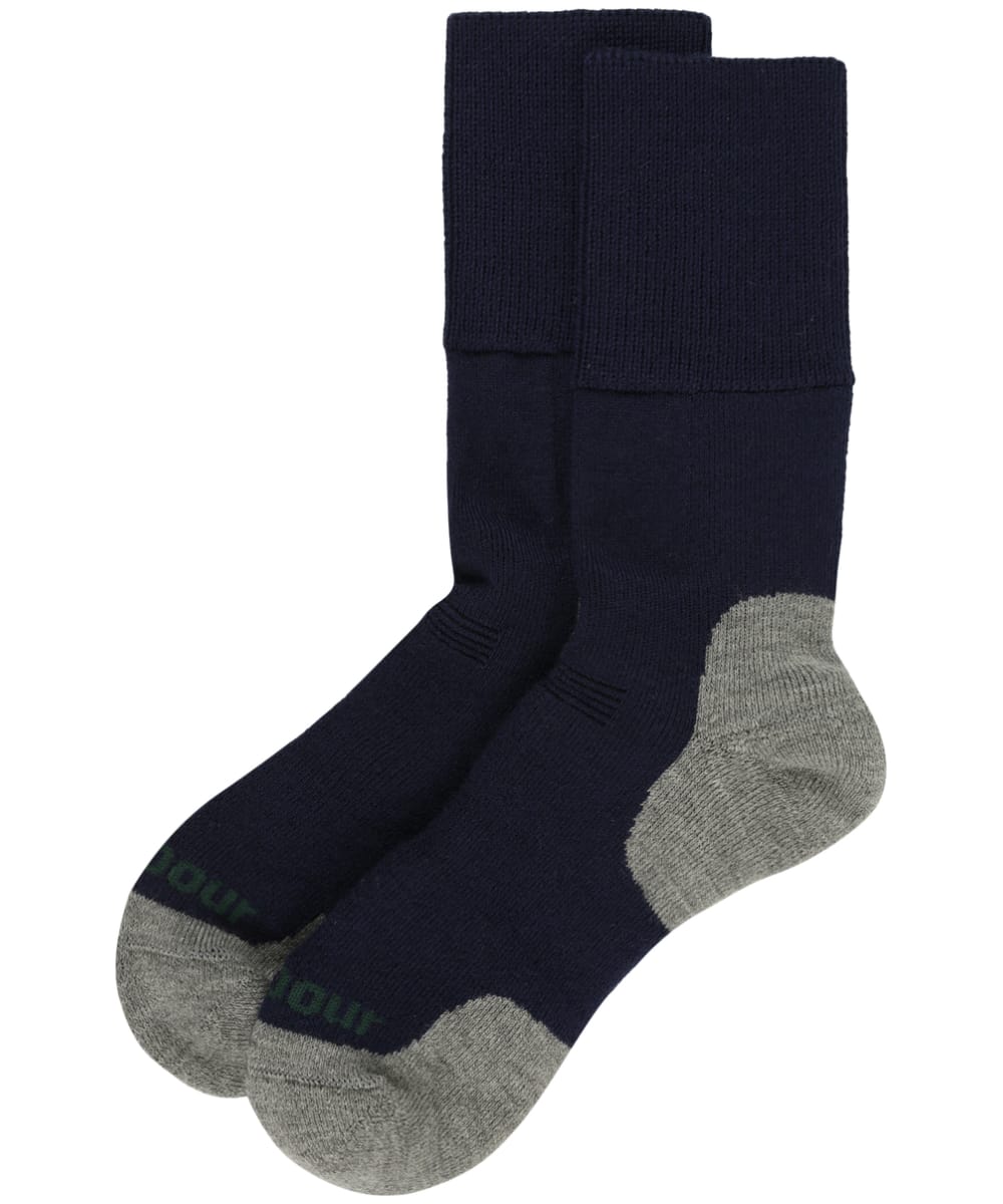 View Mens Barbour Cragg Boot Socks Navy Mix S 35 UK information