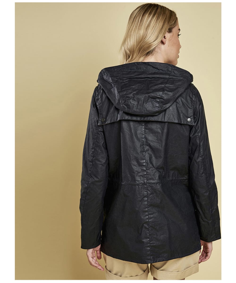 womens waxed jacket with hood