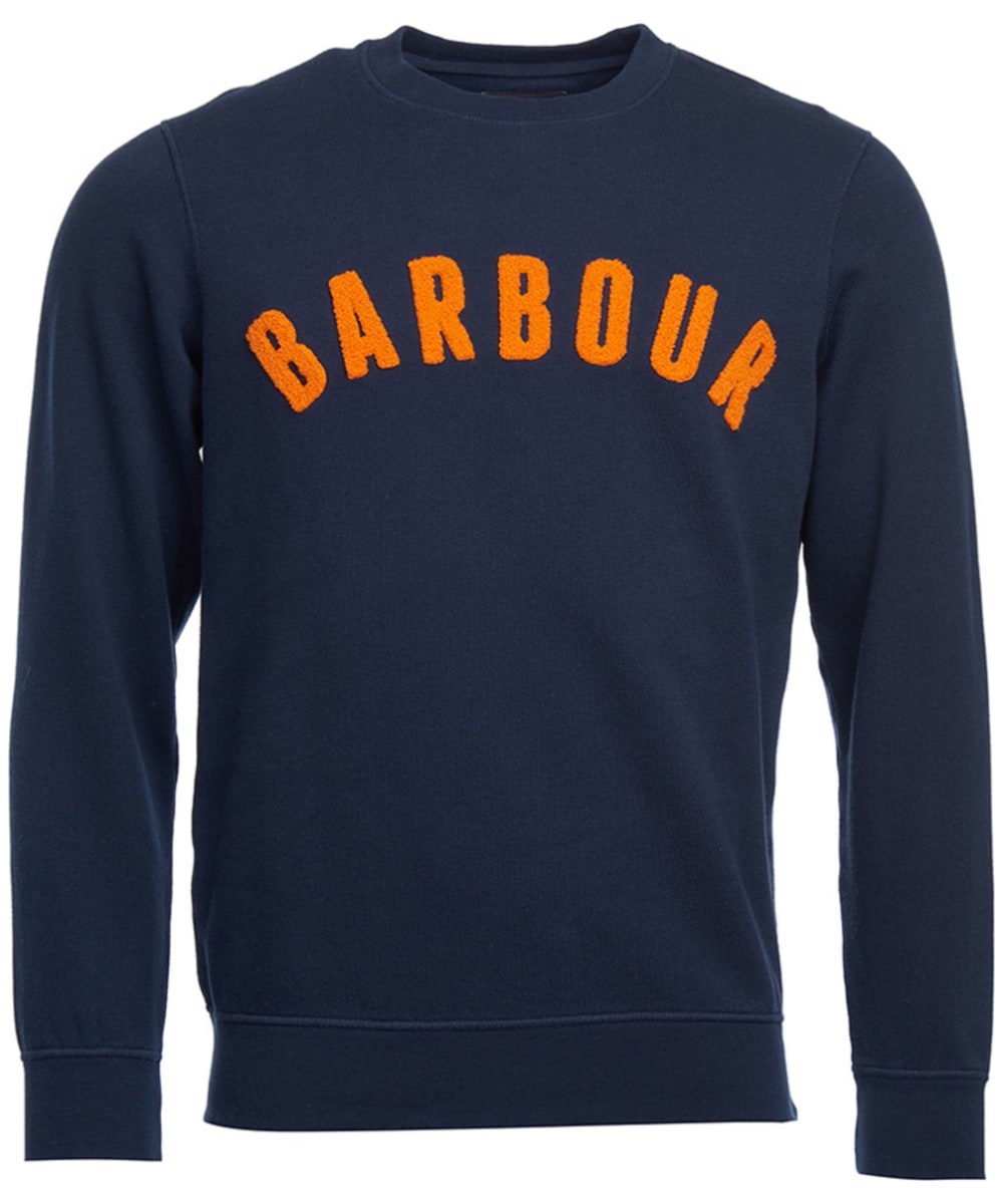 View Mens Barbour Prep Logo Crew Sweater Navy UK XXL information
