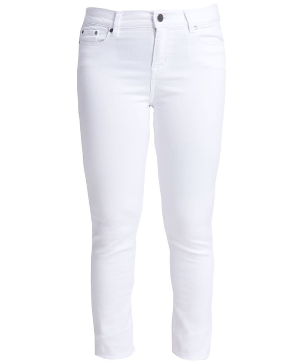 View Womens Barbour Essential Slim Trousers White 8 Reg information