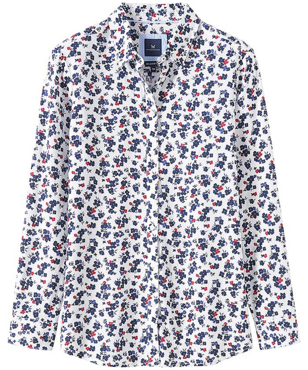 View Womens Crew Clothing Agnes Print Shirt Clematis UK 16 information