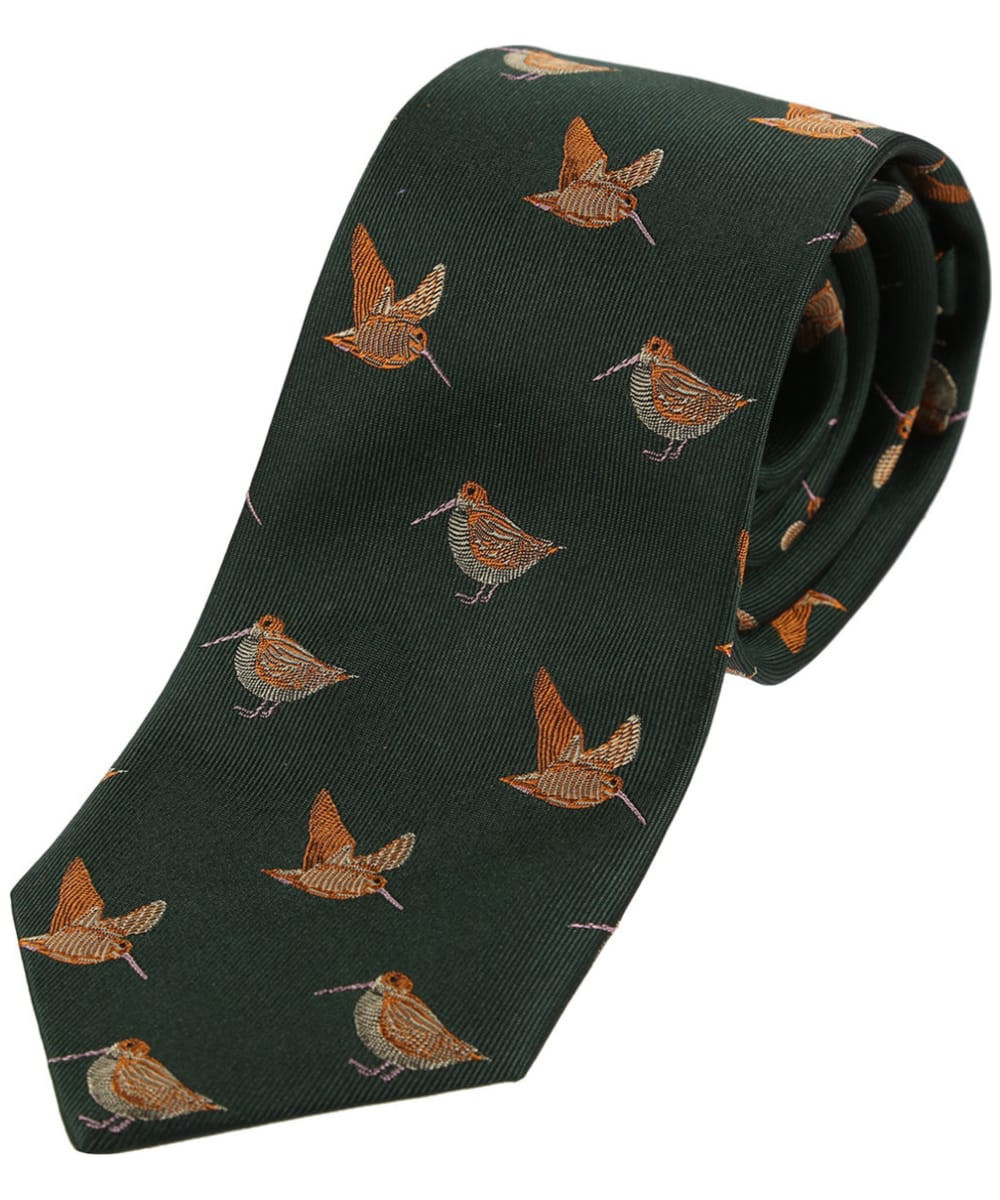 View Mens Soprano Woodcocks Country Silk Tie Country Green One size information