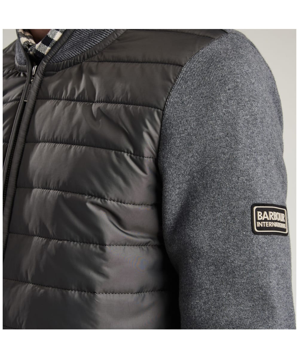 barbour international men's baffle zip through jacket