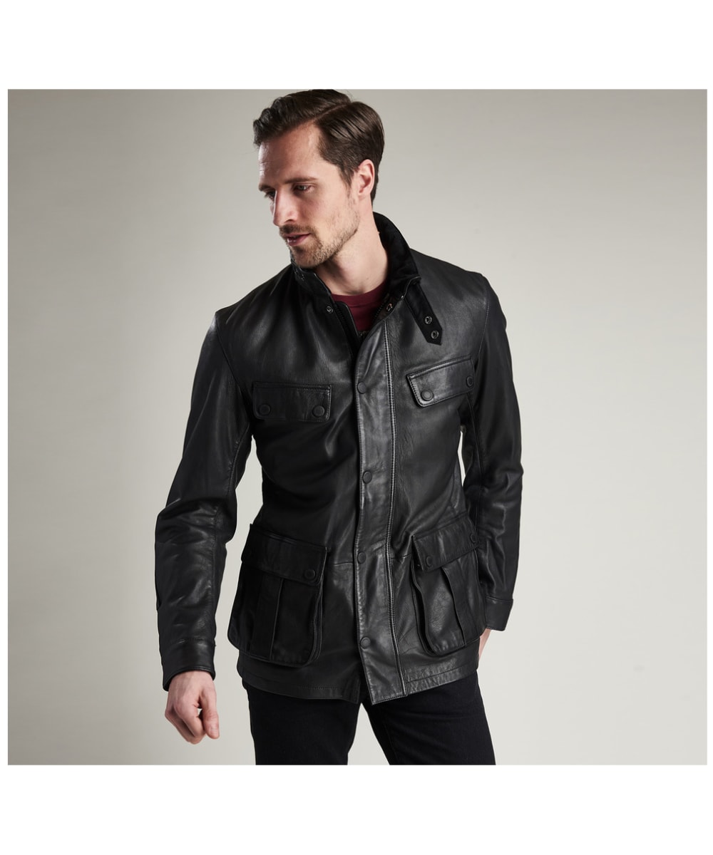 Men's Barbour International Paul Leather Jacket